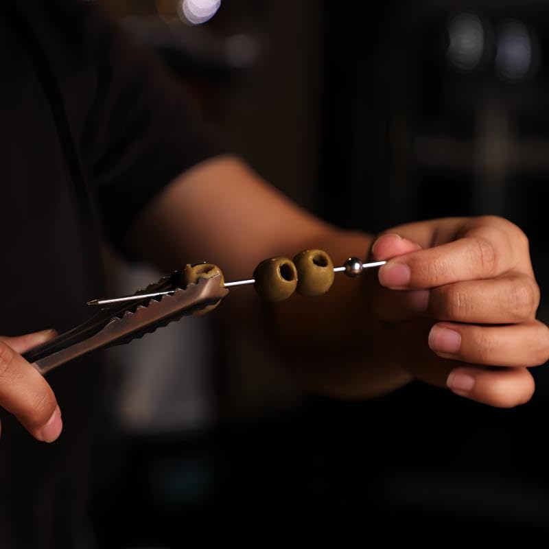 Lexenic Stainless Steel Cocktail Picks - Reusable Martini Skewers with Elegant Design