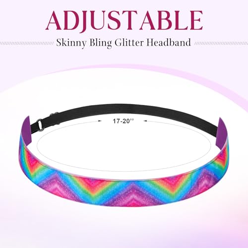 WILLBOND 10 Pcs Tie Dye Non-Slip Athletic Headbands for Women