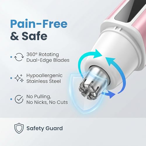 TailWaggers 2-in-1 Rechargeable Nose & Ear Hair Trimmer - Waterproof