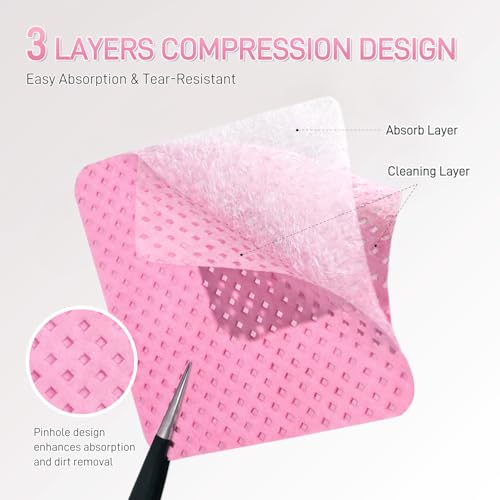 GAOY Lint-Free Nail Wipes - 400 Non-Woven Cotton Pads for Manicure