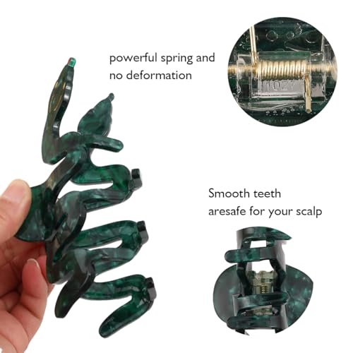 Green Snake Acetate Hair Claw Clip for Women Girls Personalised Gift