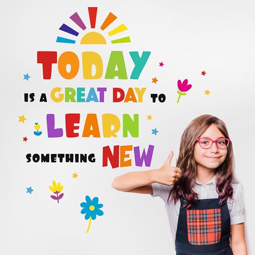 Inspirational Wall Decals for Kids - Today is a Great Day to Learn