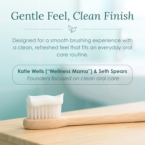 Wellnesse Hydroxyapatite Whitening Toothpaste 4 Oz - Fluoride Free, Fresh Mint, Enamel Care