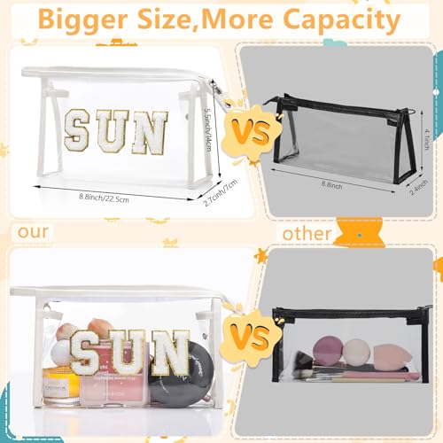 Clear Waterproof Makeup Bag for Beach & Travel Essentials