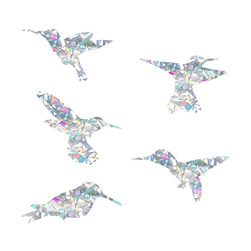 Hummingbird Window Clings Decals - Set of 20 for Bird Safety