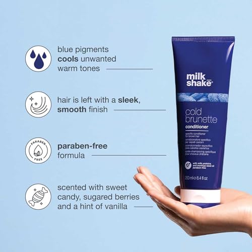 Milk Shake Cold Brunette Conditioner 1.7 Fl Oz - Cools Warm Undertones, Hydrating