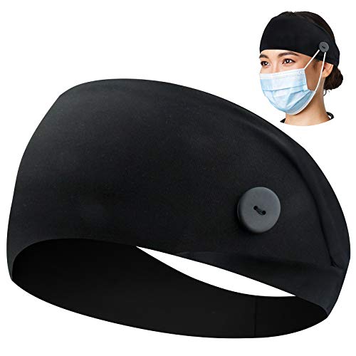 Wide Headband with Buttons for Mask - Elastic Ear Protection