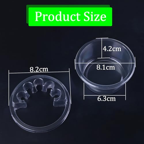 40PCS Disposable Tattoo Cartridge Cup Holder - Clear Plastic Trays