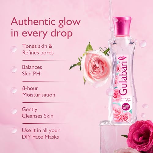 Dabur Gulabari Premium Rose Water Face Toner, 400ml - Alcohol Free