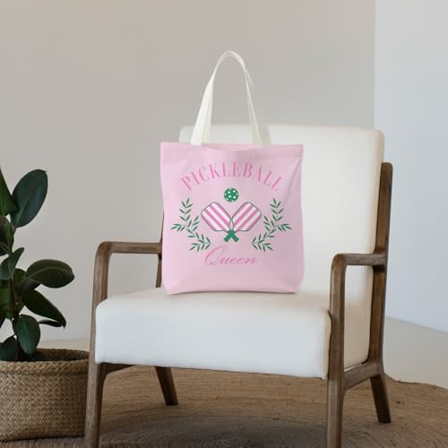 Pickleball Queen Canvas Tote Bag for Women - Perfect Gift