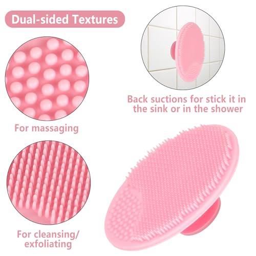 10-Pack Silicone Face Scrubber with Suction Handle for Deep Cleansing