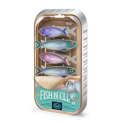 Fish 'N Clips Sardine Bag Clips Set of 4 - Iridescent Kitchen Accessories