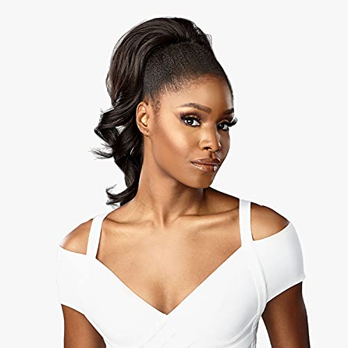 Sensationnel Lulu Pony Drawstring Wig - KIKI Off Black, 16", Easy Style