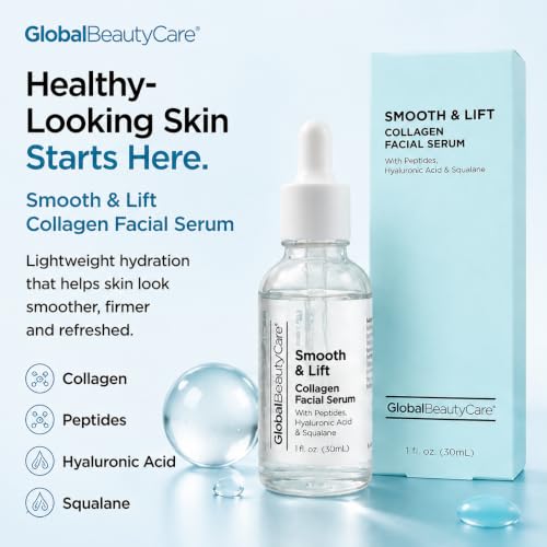 Collagen Facial Serum 2-Pack - Hydrating Face Serum with Peptides & Hyaluronic Acid