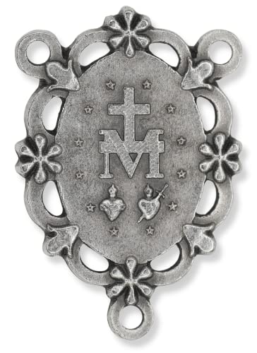 Miraculous Medal Centerpieces - Pack of 2 Silver Rosary Supplies
