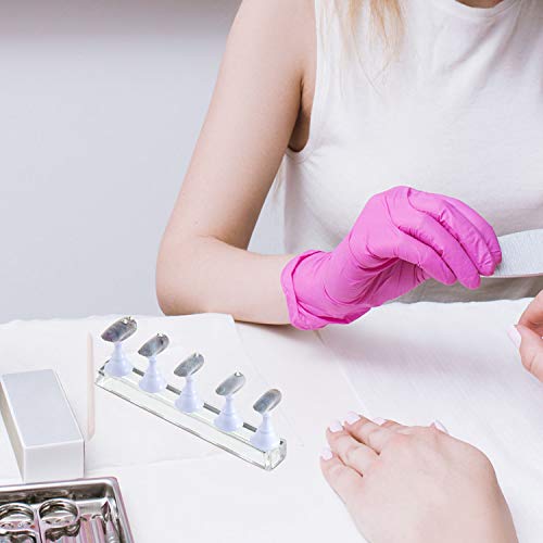 Blulu White Magnetic Nail Practice Stand Set for Manicure & Display
