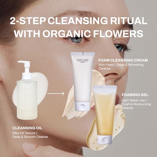 Whamisa Organic Flowers Foaming Cleansing Gel 150ml - Hydrating Face Wash