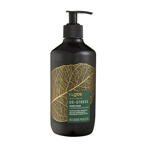 I LOVE Wellness De-Stress Hand Wash - Hydrating Lemongrass Scent - 16.9 oz - Fresh Pack of 1