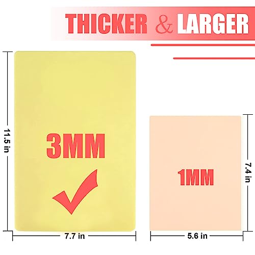 Sotica 3mm Thick Tattoo Practice Skin - 4PCS Double-Sided Silicone Sheets