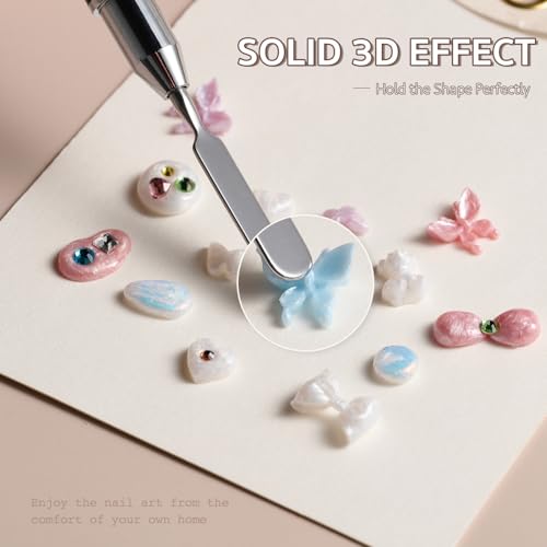 GAOY Pearlescent White 3D Sculpting Gel for Nail Art - 15g