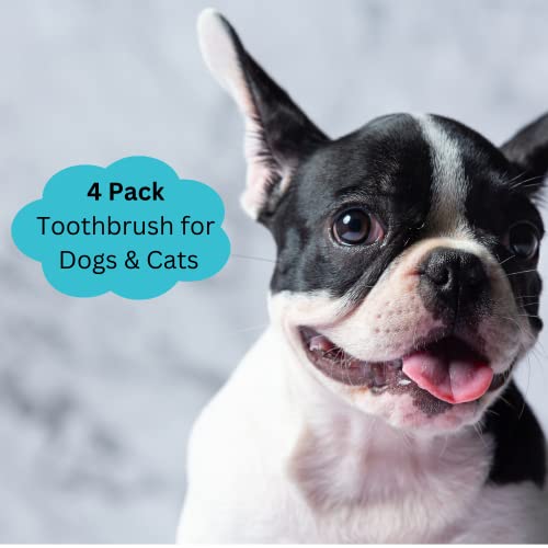 Mighty Mutt Bamboo Dog & Cat Toothbrush - Double-Sided, 4 Pack