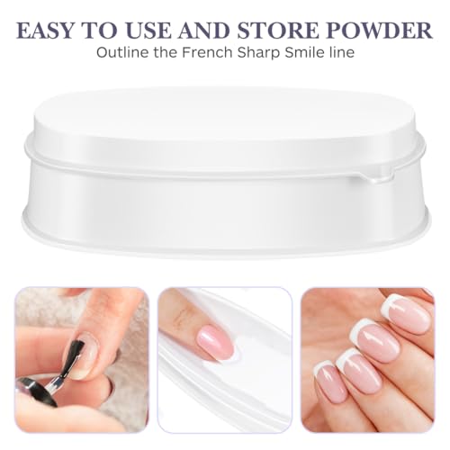 3-Pack Nail Dip Powder Tray for French Tip Manicure and DIY Nail Art