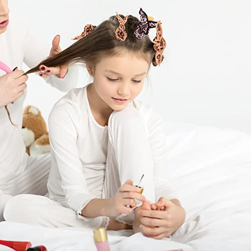 Bememo 40-Piece Soft Foam Hair Rollers for Overnight Curling - Leopard