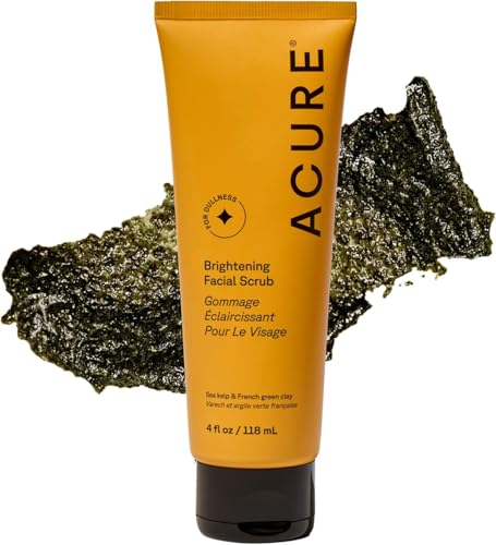 Acure Brightening Facial Scrub - Daily Exfoliating Cleanser 4 fl oz