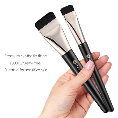 KINGMAS 2Pcs Ultra Thin Foundation & Concealer Brush Set