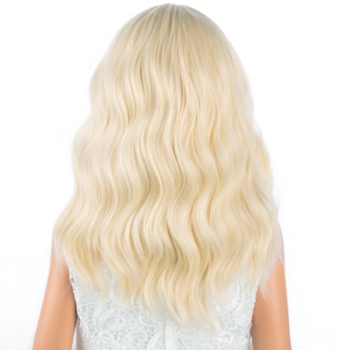 Light Blonde Wavy Wig for Girls - 14 Inch Short Style