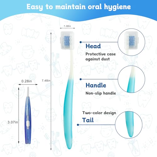 3-Pack Orthodontic Dental Care Kit with Soft Bristle Toothbrushes
