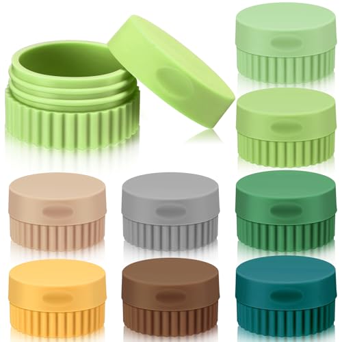 Maxcheck 8 Pcs Mini Silicone Travel Containers - Fresh Color, Leakproof