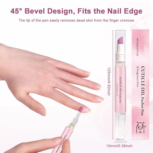 Ceramic Cuticle Pusher & Oil Pen Set for Nail Care