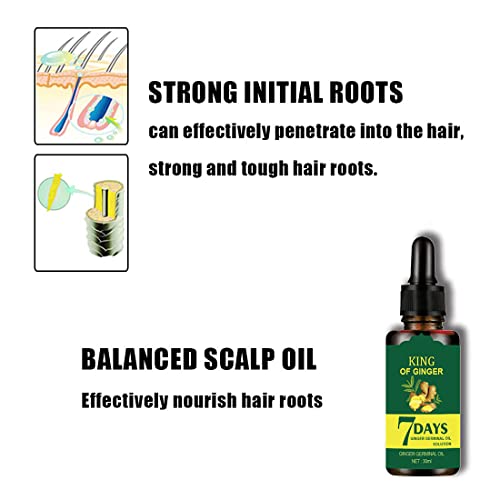 Ginger Hair Growth Oil - 3 Fl Oz (Pack of 3) - Nourishing Serum for Stronger Hair