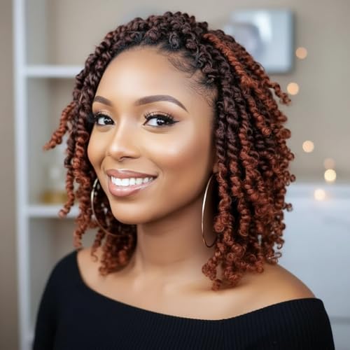Fulcrum Passion Twist Crochet Hair, 10 Inch Pre-Looped Synthetic Hair (T350#)