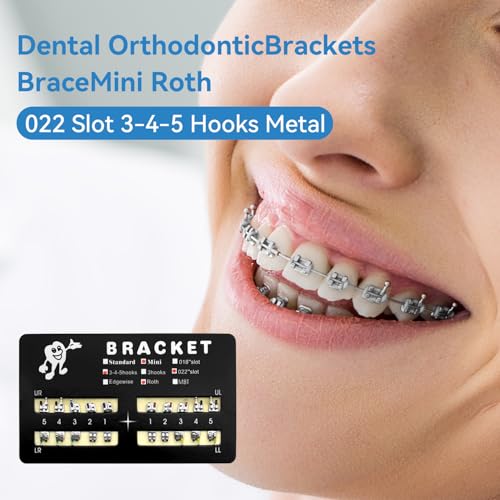 SEAVERRS Mini Roth Brackets with Hook - 5 pcs, 345 Teeth Model