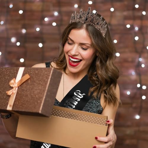 KICOSY 30th Birthday Crown & 'Death to My Twenties' Sash Set