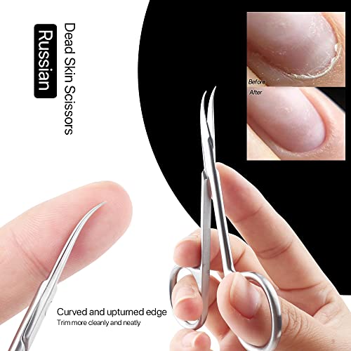 Qunzhao Curved Cuticle Scissors 01 - Stainless Steel Nail Grooming Tool