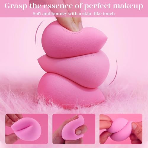 BEAKEY Triangle Powder Puff Set - 12 Ultra-Soft Makeup Sponges
