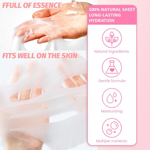 Kaely 10 Pack Kids Face Masks Variety Set - Hydrating Sheet Masks for Teens & Girls, Spa Day & Party Favors, 10 Pcs