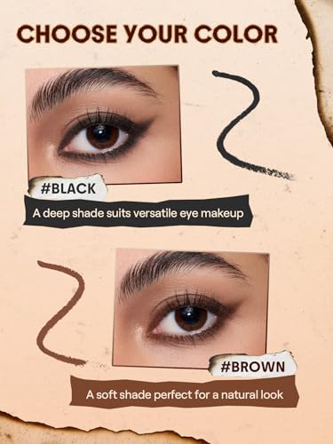 SHEGLAM Brown Gel Glide Eyeliner Pencil - Waterproof & Smudge-Proof
