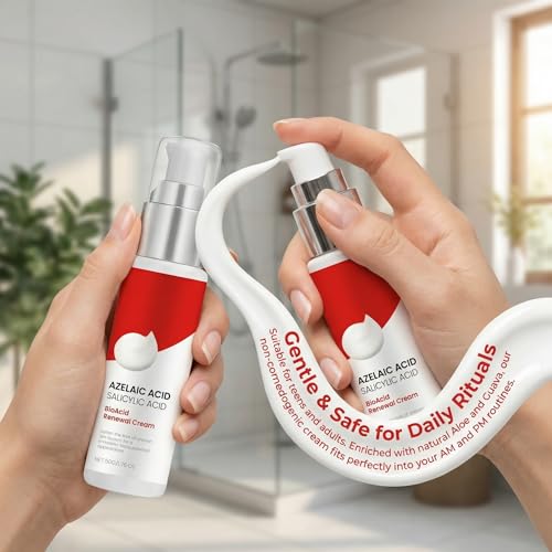 Yeardera 10% Azelaic Acid Acne Spot Treatment Cream - Soothing Moisturizer for Sensitive Skin, 1.6 oz