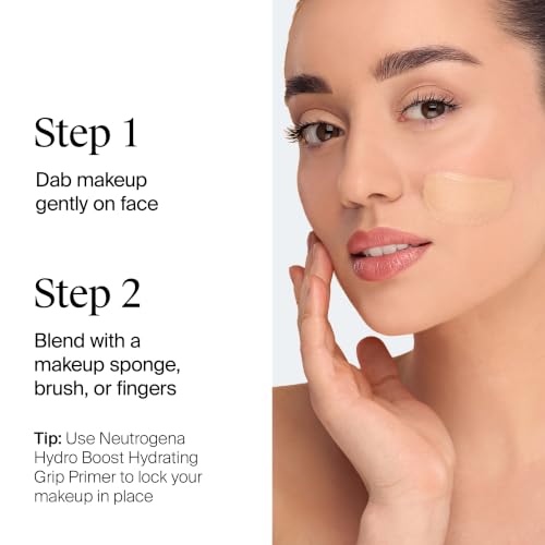 Neutrogena Hydro Boost Hydrating Tint Foundation, Buff 30 - Lightweight Oil-Free Makeup for Dry Skin