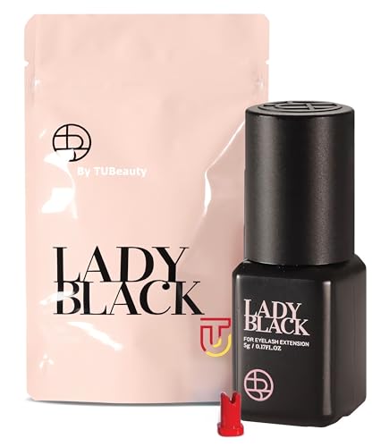 TUBeauty Sky Lady Black Eyelash Extension Adhesive 5ml - Max Bonding Strength, Professional Use, Variation 1 Bottle