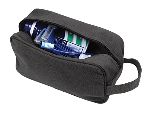 Rothco Heavyweight Canvas Travel Dopp Kit Charcoal Grey Toiletry Organizer