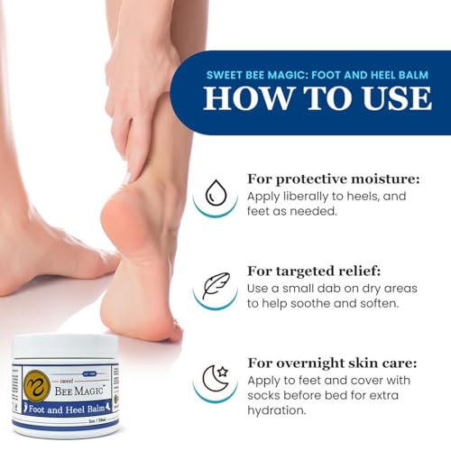Sweet Bee Naturals Organic Foot Balm - Intensive Cracked Heel Treatment (2 OZ)