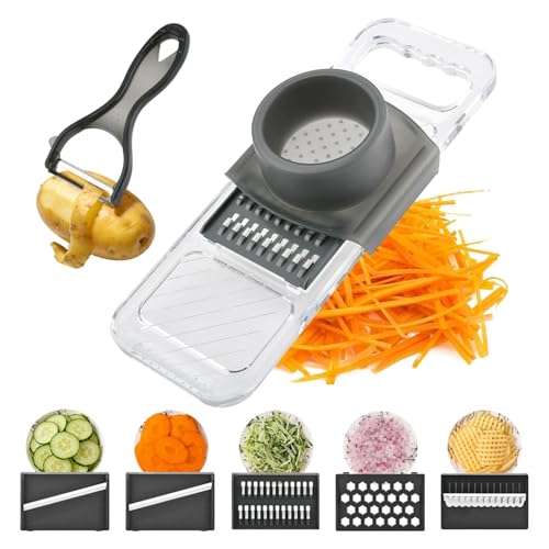 Handheld Vegetable Slicer with 6 Interchangeable Blades