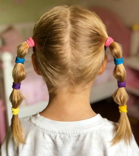 210 PCS Baby Hair Ties - 200 Small & 10 Large Soft Elastic Bands