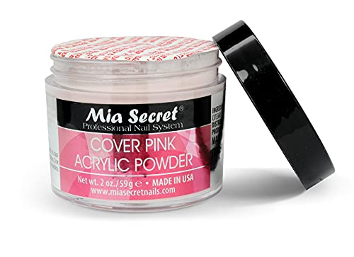 Mia Secret Cover Pink Acrylic Powder - Professional Nail Sculpting, 2 Oz