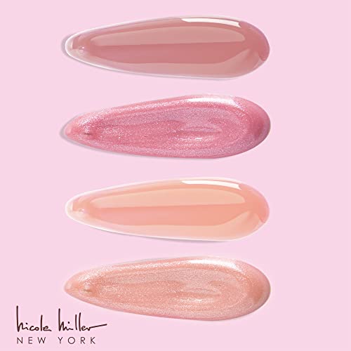 Nicole Miller Lip Gloss Collection Peach - 8 Fl Oz, Shimmery & Long Lasting Set with 10 Varied Colors